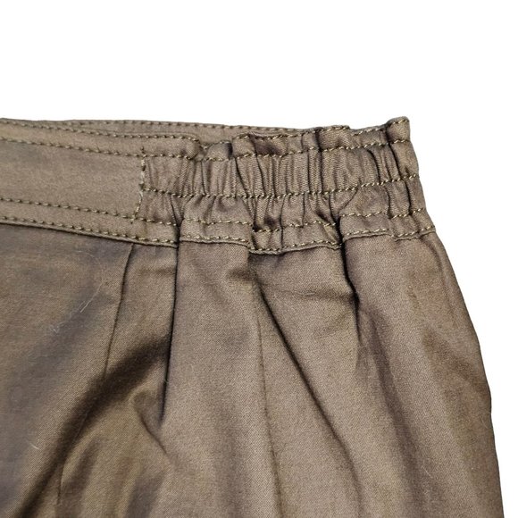 NWT Ellen Tracy Brown Trowser Straight Leg Elastic Roughing at waist sz 18 - Picture 2 of 11